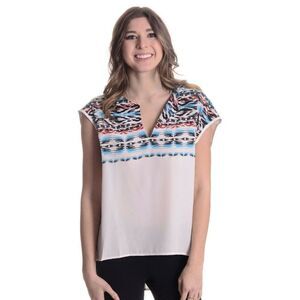 NWT Fifteen-Twenty Western Printed Blouse